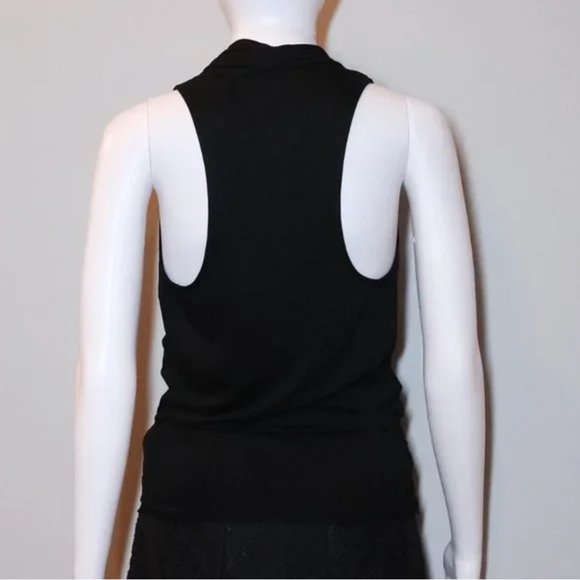 NEW Helmut Lang Black Overlap Top Size XS - Picture 5 of 8